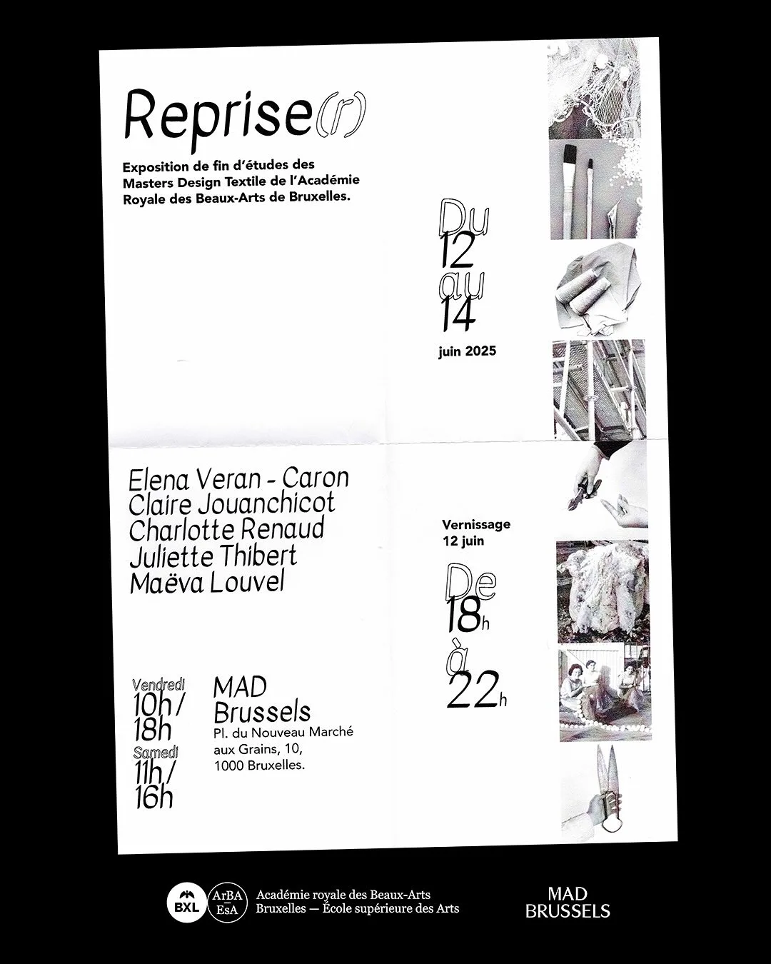 affiche de l'exposition repriser